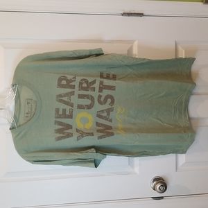 Coca Cola Wear Your Waste Washed Out Green Short Sleeve T-Shirt, 2XL
